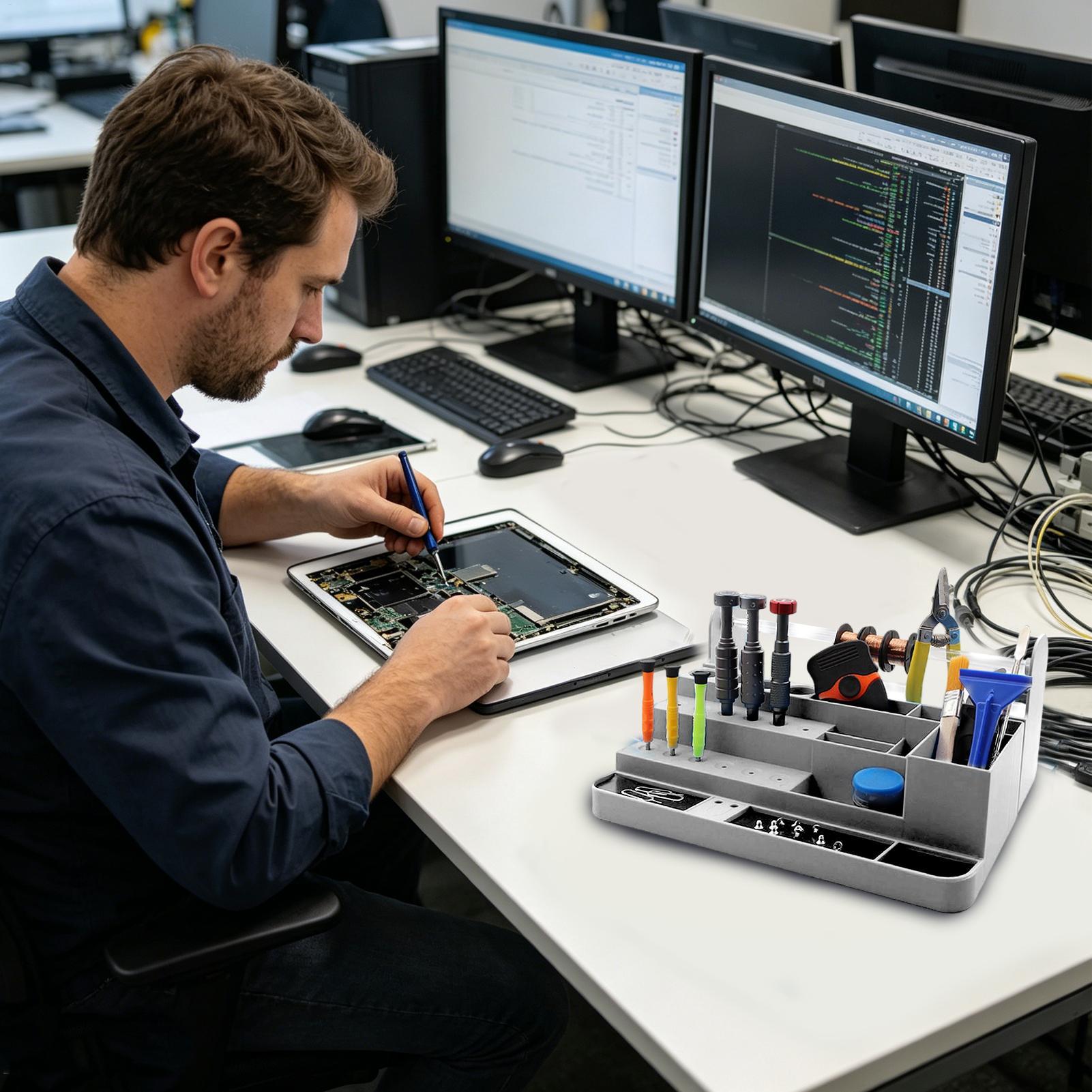 Heavy-Duty Desktop Storage Ele - Electronics Repair Shops recension och pris