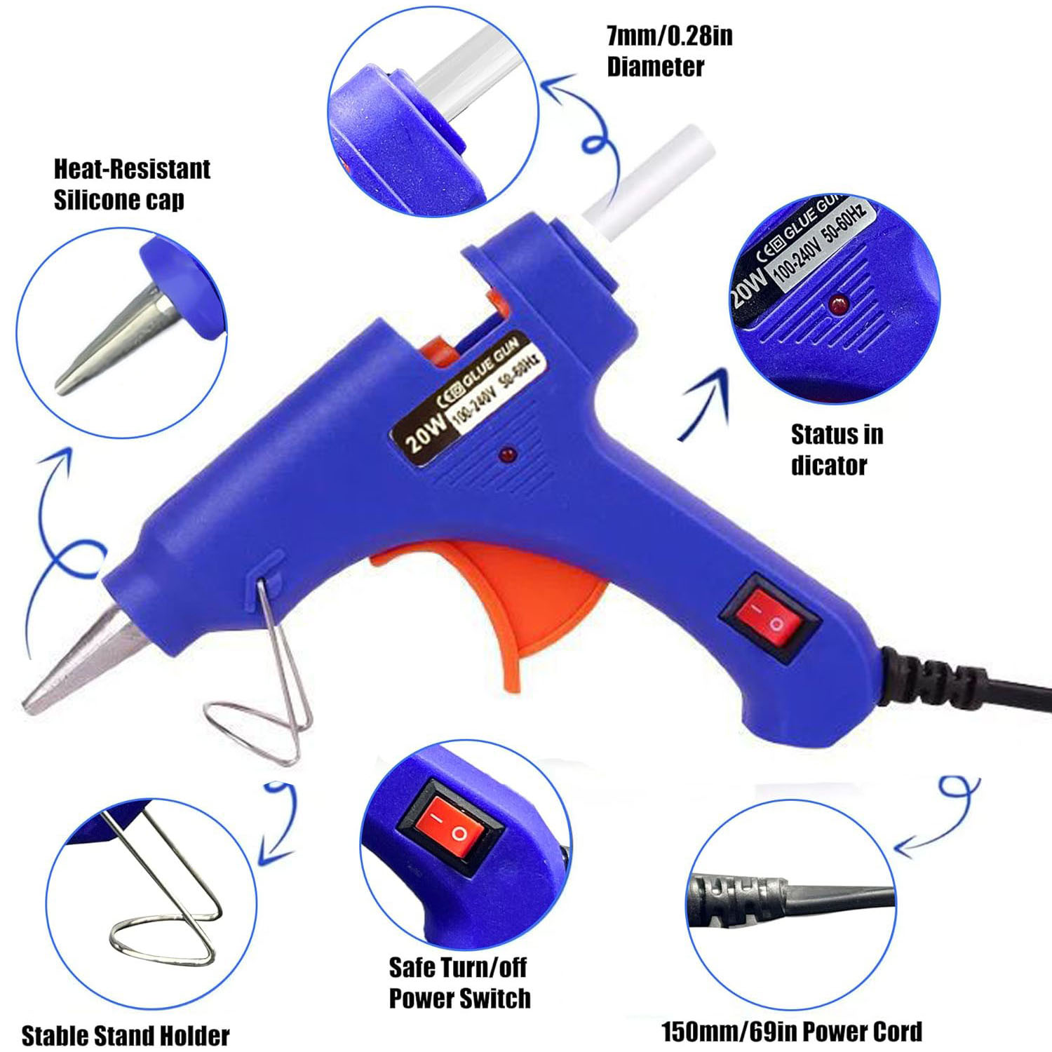 Hot Glue Gun Kit with 0-50Glue - Electronics Repair School recension och pris