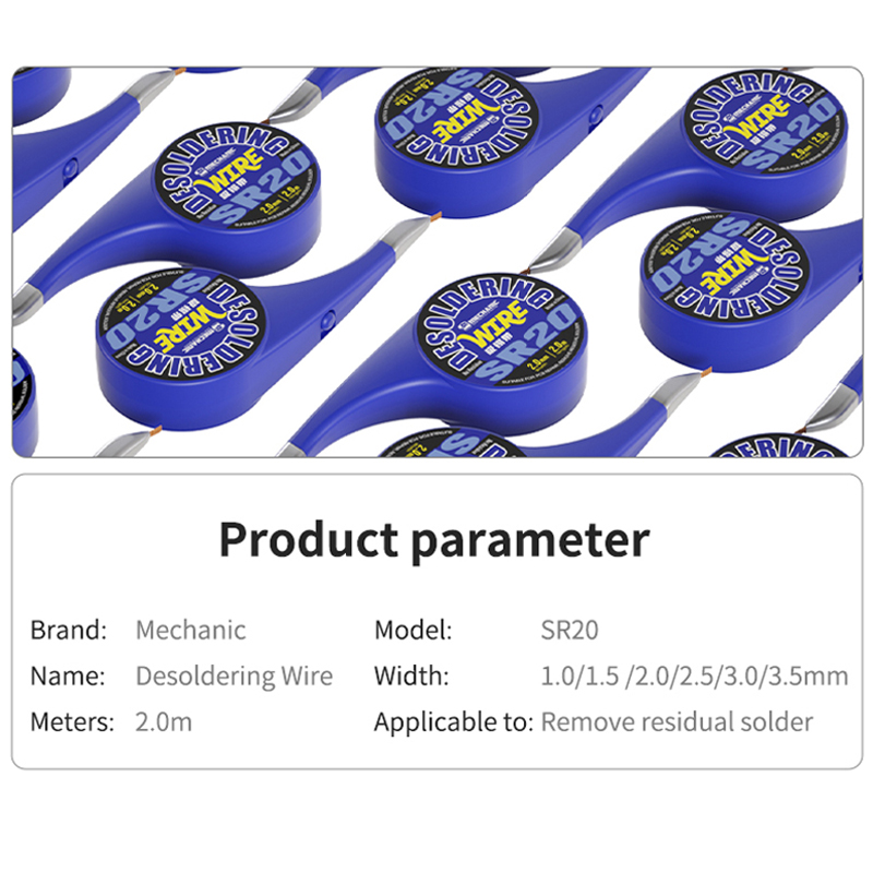 MECHANIC SR20 Desoldering Wire - Solder Wick Braid recension och pris