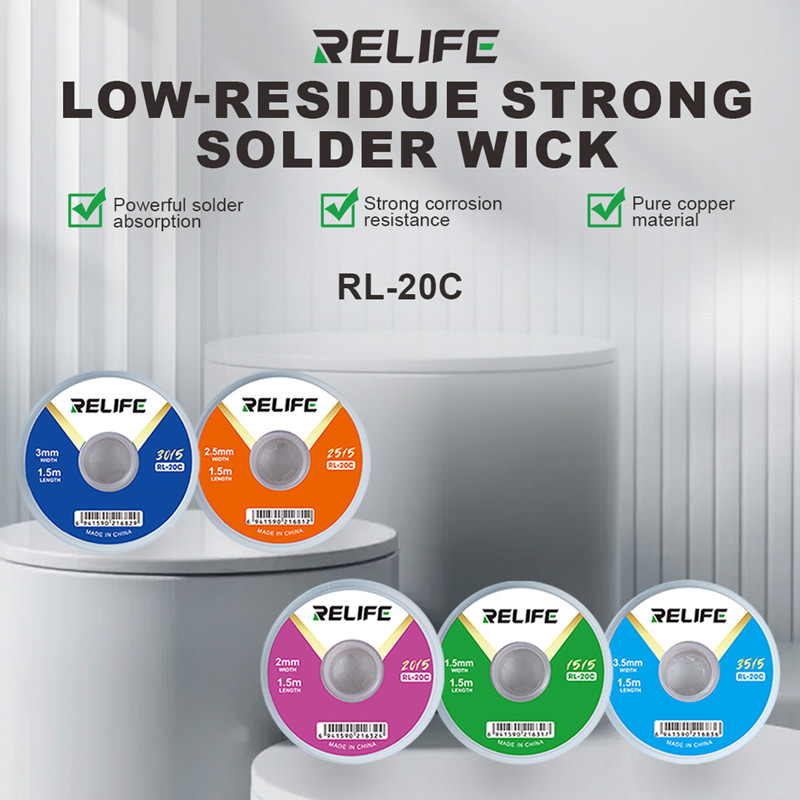 RELIFE RL-20C Soldering Wick f - Solder Wick Braid recension och pris