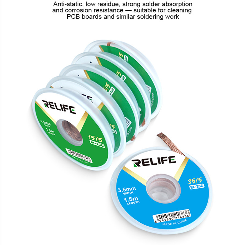 RELIFE RL-20C Soldering Wick f - Solder Wick Braid recension och pris