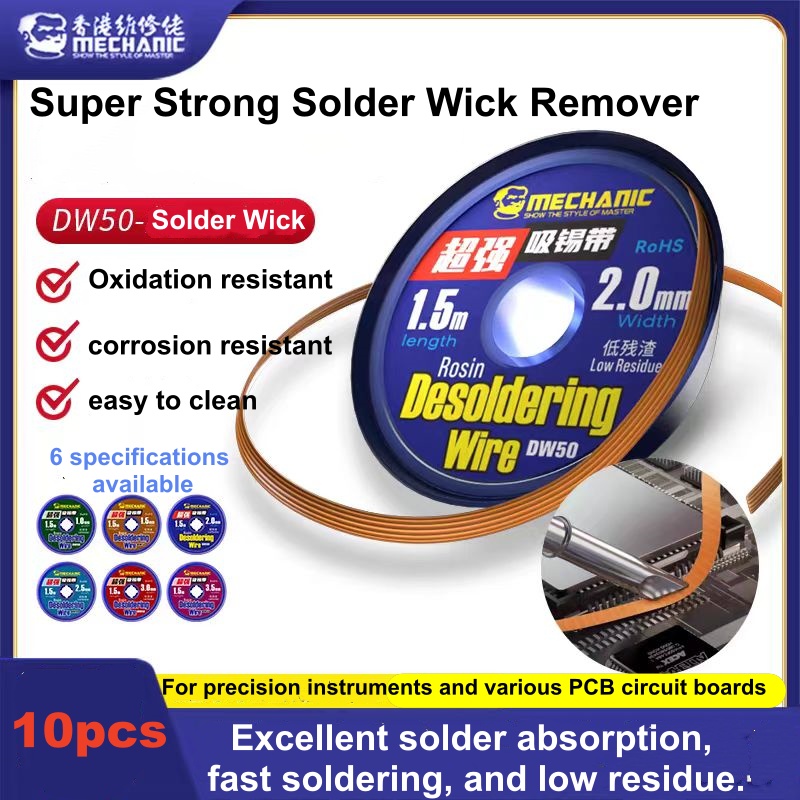 10pcs High Purity Copper Solde - Solder Wick Braid recension och pris